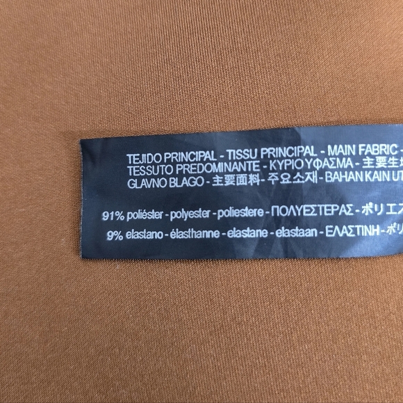 Zara Faux Suede Tan and Cream Fur Trimmed Jacket Oversized Small - Picture 9 of 13